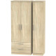 Contrast Tall 3 Door 2 Drawer Wardrobe